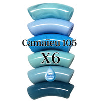 Camaieu 105- Lot mixte de 6 tubes incurvés 12MM