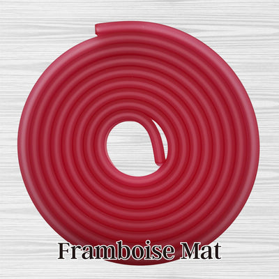 10- Tube Gummy, creux, en silicone, Framboise mat