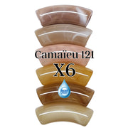 Camaieu 121- Lot mixte de 6 tubes incurvés 12MM