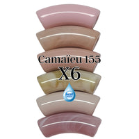 Camaieu 155- Lot mixte de 6 tubes incurvés 12MM