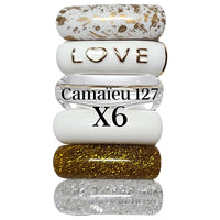 Camaieu 127- Lot mixte de 6 tubes incurvés 12MM - LOVE