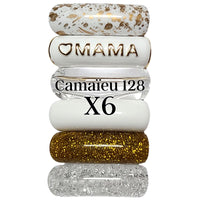 Camaieu 128- Lot mixte de 6 tubes incurvés 12MM - MAMA