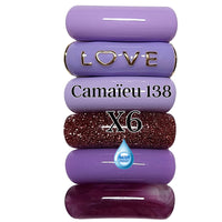 Camaieu 138- Lot mixte de 6 tubes incurvés 12MM - LOVE