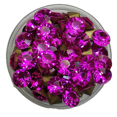 13 -Fuchsia, chaton SS38 en cristal, 8MM