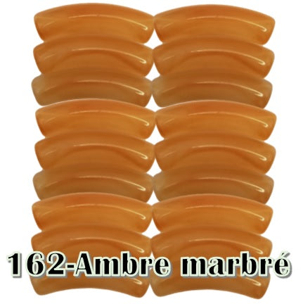 162-Ambre opaque marbré 8MM/12MM