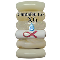 Camaieu 167- Lot mixte de 6 tubes incurvés 12MM - RUBAN