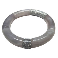 234C -Cylindre séparateur glitter Argent 12mm