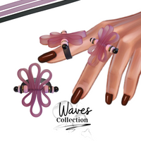 KIT bague silicone collection Waves - Parme/gris foncé #1