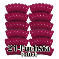 21- Tube courbe torsadé fuchsia foncé 8mm/12MM