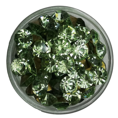 22 -Chrysolite, chaton SS38 en cristal, 8MM