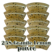 258 - Tube incurvé Granite Lemon poivré 8MM/12MM