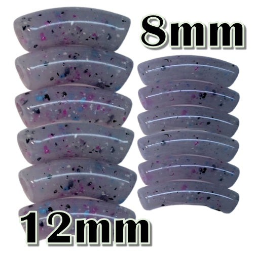 259 - Tube incurvé Granite Violette 8MM/12MM