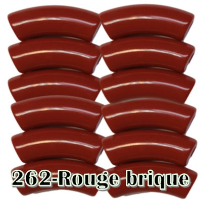 262-Tube incurvé Rouge brique 12MM