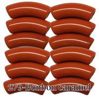 279- Tubes incurvés Bonbon caramel 12MM