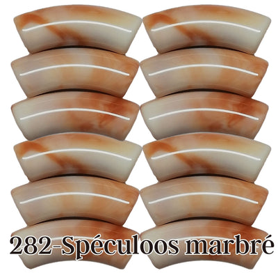 282 - Tubes incurvés Spéculoos marbré 12MM