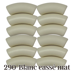 290 - Tubes incurvés Blanc cassé mat 12MM