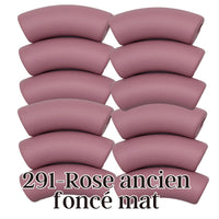 291 - Tubes incurvés Rose ancien foncé mat 12MM