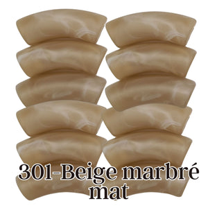 301- Tubes incurvés Beige marbré mat 12MM