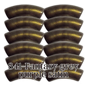 341 - Tubes incurvés Fantasy Grey Purple satin 12MM