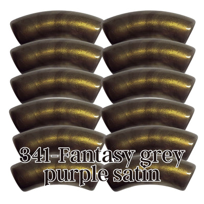 341 - Tubes incurvés Fantasy Grey Purple satin 12MM