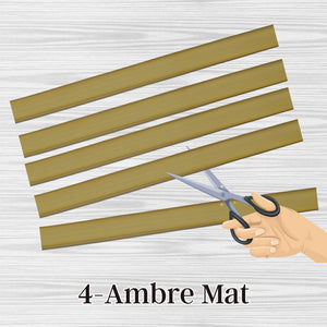 4- Ambre mat, sangle plate en silicone