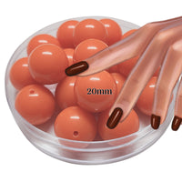 52 - Boules acryliques brillantes Orange 20MM