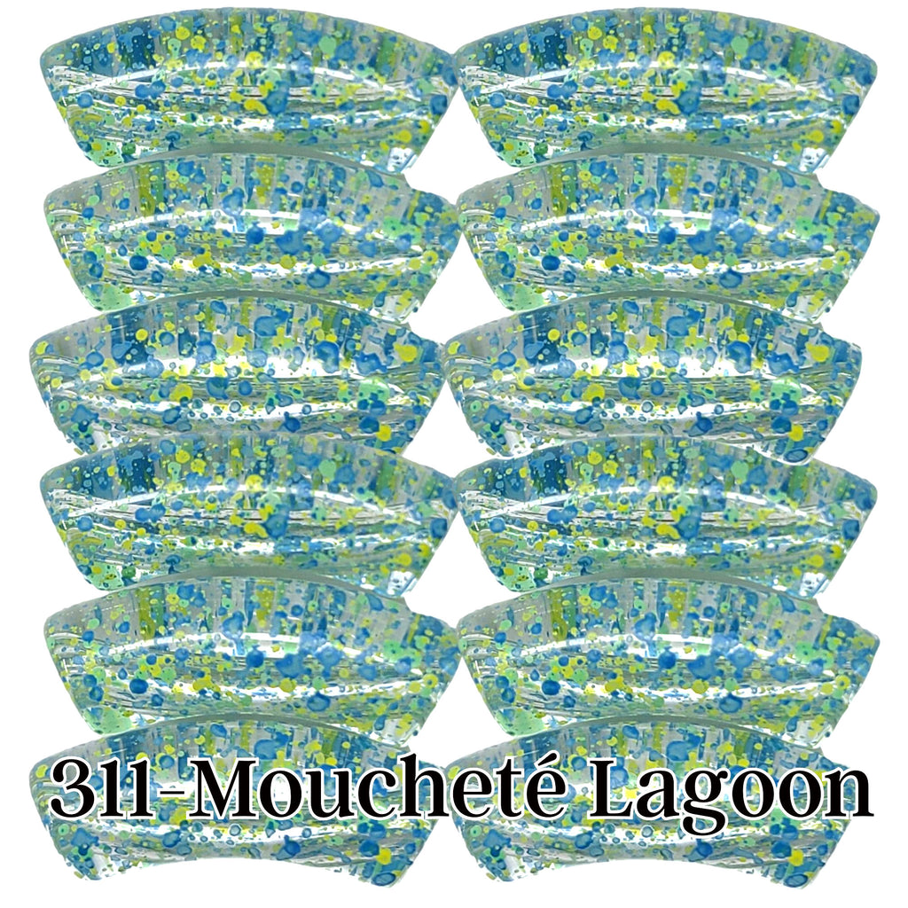 311 - Tubes incurvés moucheté Lagoon 12MM