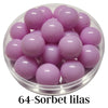 64 - Boules acryliques brillantes Sorbet Lilas 20MM