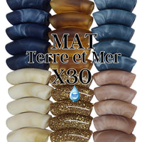 Camaieu 70- Lot mixte tubes incurvés Terre et Mer MAT 12MM