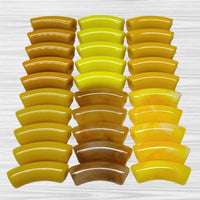 Camaieu 74- Lot mixte tubes incurvés 12MM, et 5 cylindres -POUR ELLE Limoncello