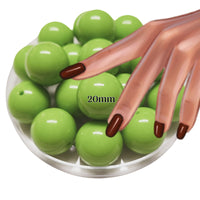 7 - Boules acryliques brillantes Vert printemps 20MM