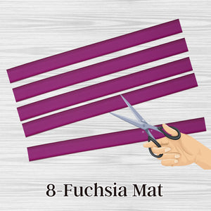 8- Rose fuchsia mat, sangle plate en silicone