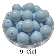 9 - Boules acryliques brillantes Ciel 20MM