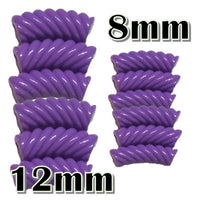 9- Tube courbe torsadé violet 8mm/12MM