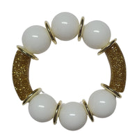 5 - Boules acryliques brillantes Blanc cassé 20MM