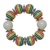 18 - Boules acryliques brillantes Léopard rainbow 20MM