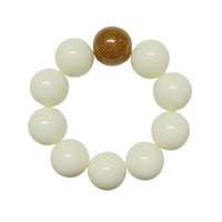 60 - Boules acryliques brillantes Rayé rose et blanc 20MM