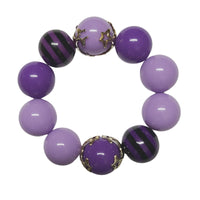 34 - Boules acryliques brillantes Violet d'évêque 20MM