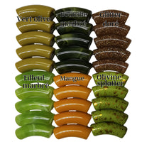 Camaieu 42- Lot mixte tubes incurvés Avocado 12MM