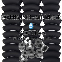 Camaieu 63- Lot mixte tubes incurvés 12MM, et 5 cylindres - POUR LUI All black