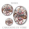 Cabochons en verre Mama -Réf CAB13