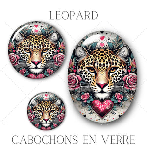 Cabochons en verre Léopard -Réf CAB27