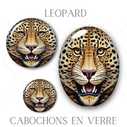 Cabochons en verre Léopard -Réf CAB30