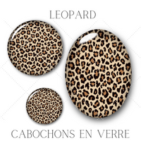 Cabochons en verre Léopard -Réf CAB31