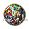 Cabochons en verre Chaperon rouge -Réf CAB5