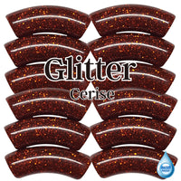 313- Tubes incurvés Glitter Cerise 12MM