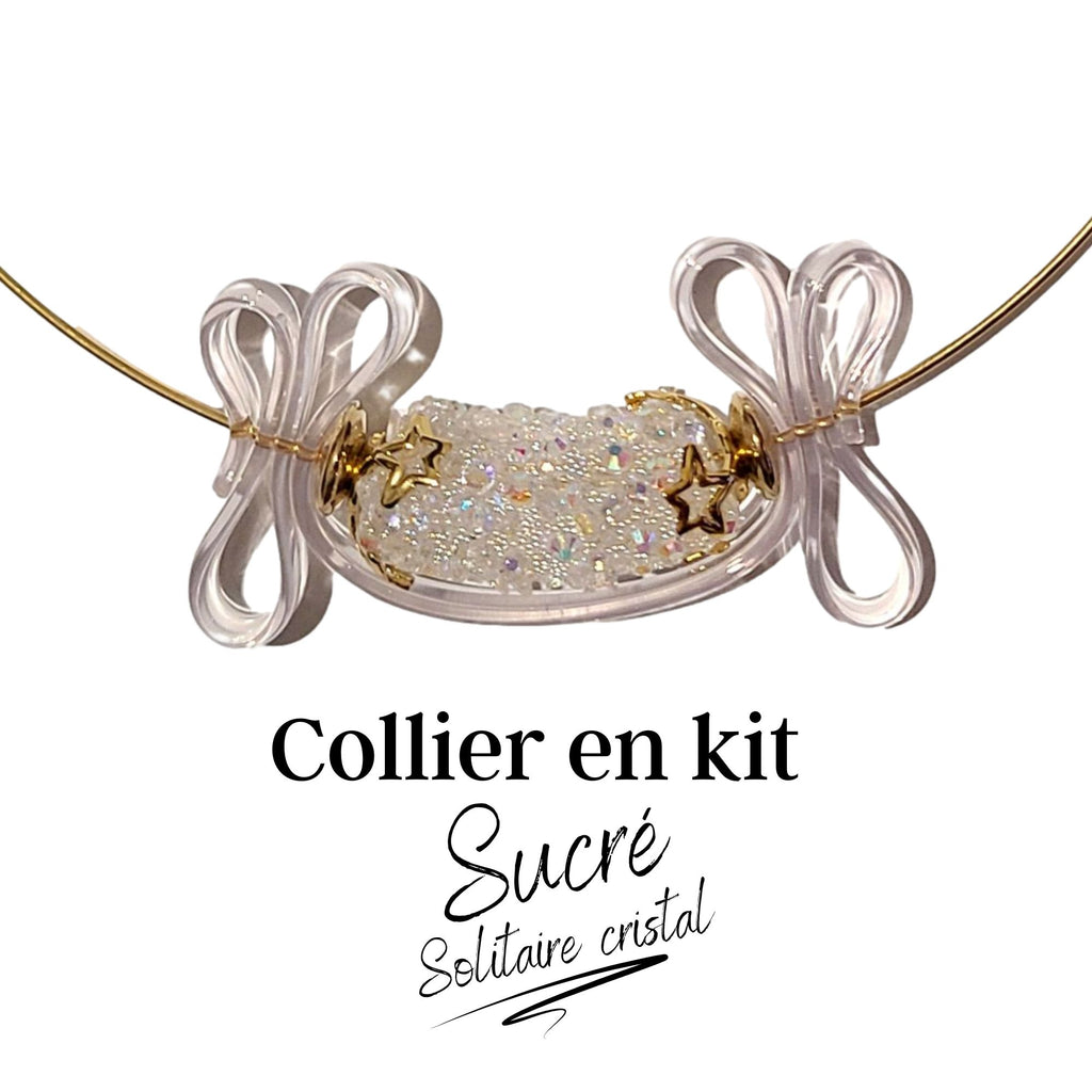 KIT collier collection Sucré - Solitaire cristal