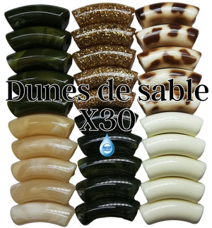 Camaieu 58- Lot mixte tubes incurvés Dunes de sable 12MM