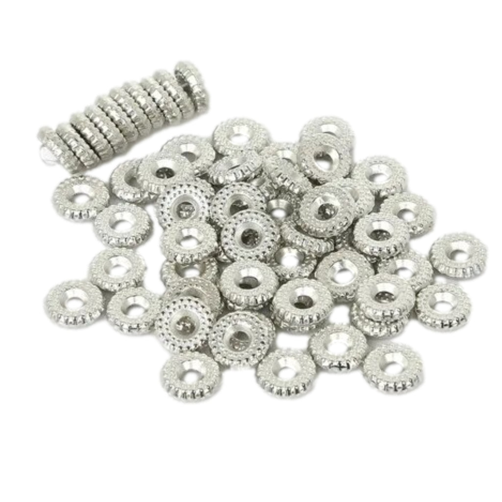 8MM- Rondelles argent en CCB