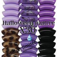 Camaieu 40- Lot mixte tubes incurvés Halloween mauve 12MM